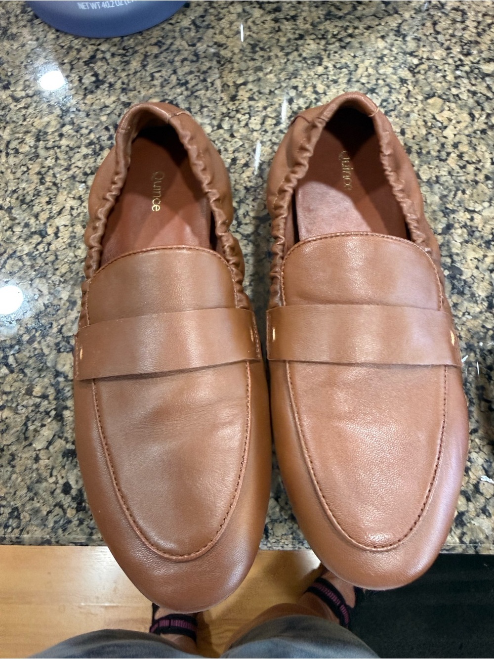 Quince Tan Leather Penny Slip-On Loafers